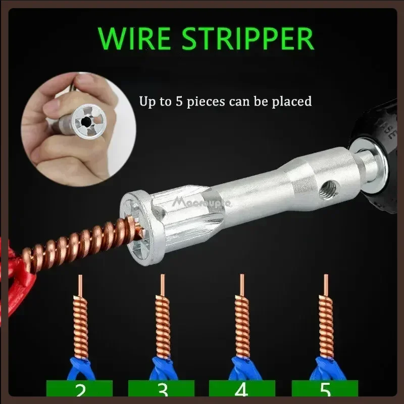 Automatic Wire Stripper Twisted Wire Tool Cable Peeling Twisting Connector Electrician Artifact Connector Hand Tools Multi-tool
