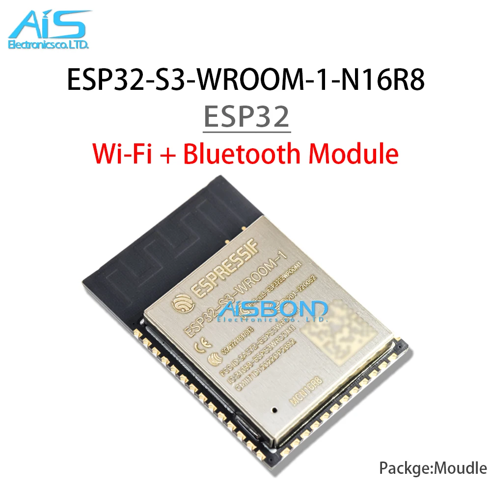 New ESP32-S3-WROOM-1-N16R8 ESP32-S3-WROOM-1 Wifi Wi-Fi + Bluetooth 16MB 32-bit Dual Core MCU module