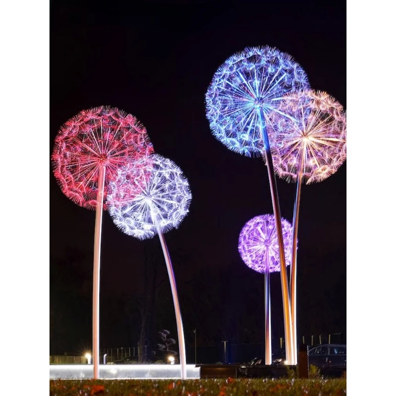 Lawn lamp Outdoor garden lamp Optical fiber Taraxacum lamp Villa Garden lamp room Exterior view lamp Waterproof lawn lamp