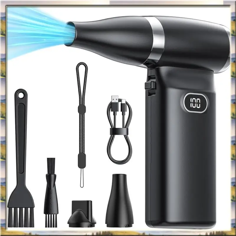 

Профессиональный мини-воздуходувка для электроники, очиститель компьютера, ручной: электрический пылесос со сжатым воздухом, беспроводной - высокая скорость ветра 6 шт.