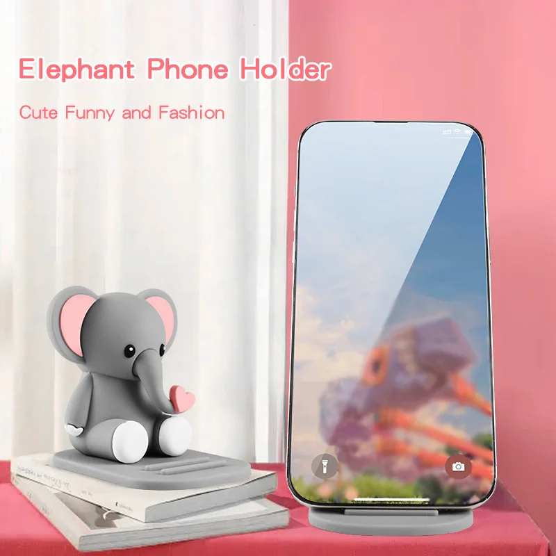 

Cute Elephant Phone Holder, Universal Desk Stand for Phone & Tablet