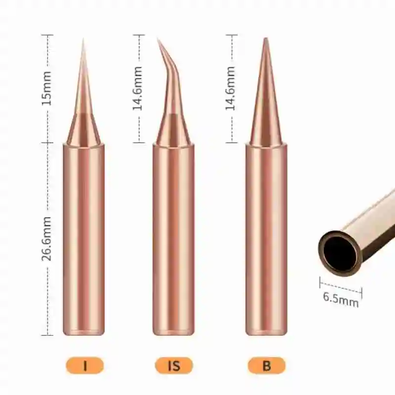 10Pcs Soldering Iron Tip Pure Copper 900M Soldering Iron Head Set Inside Hot Bare Copper Electric Soldering Iron Welding Tools view 6