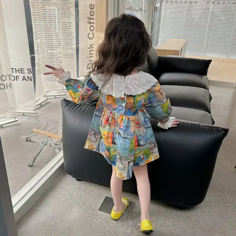 

Girls' Dress Spring and Autumn 2026 New Fashionable Autumn Style Little Girl Baby Children's Autumn Princess Dress 80-130CM