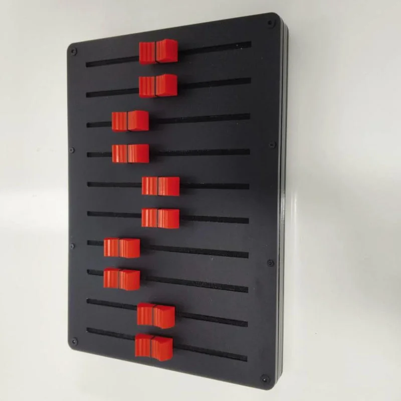 10‑Channel 100mm Slide Fader MIDI Controller USB‑C Custom CC Note Mapping 7‑Bit Resolution Audio Mixer Control Surface