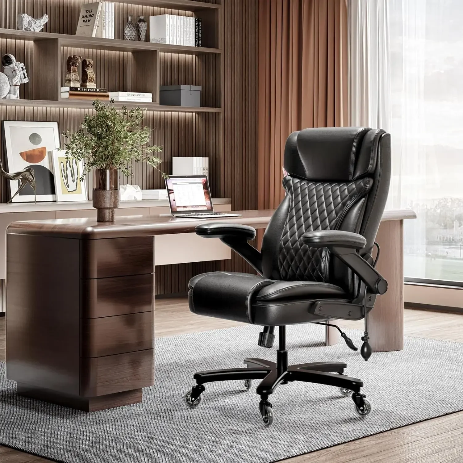 Big and Tall Office Chair 550lbs, Ergonomic Office Chair with Adjustable Lumbar Support,High Back Computer Chair with