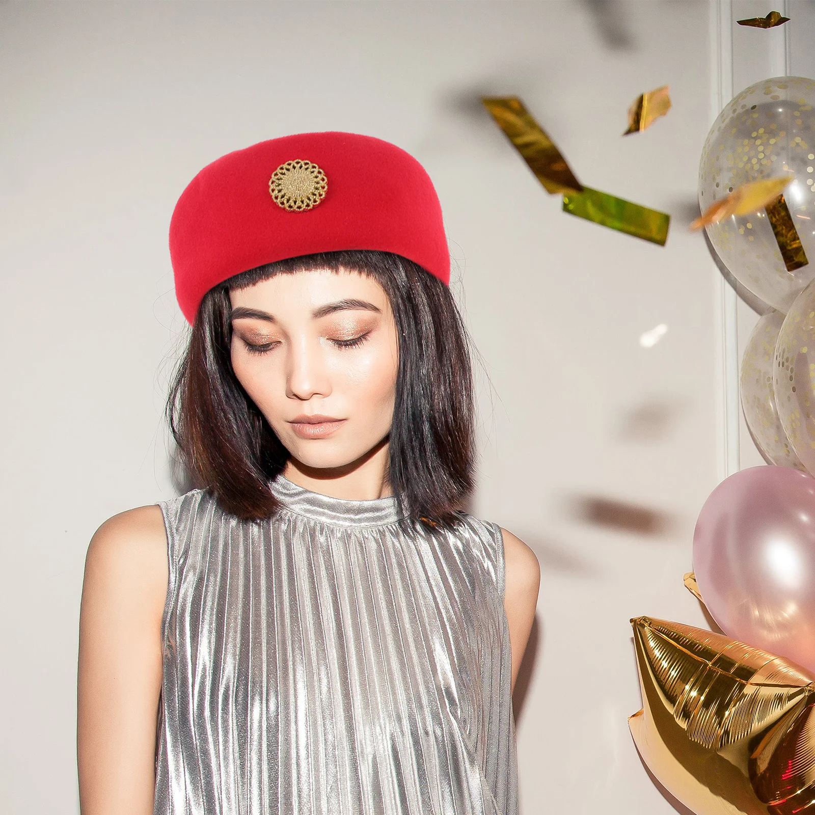 

Красная женская шляпа стюардессы, фетровый костюм стюардессы, косплей, шляпа стюардессы, музыкальная кепка для воздушной стюардессы