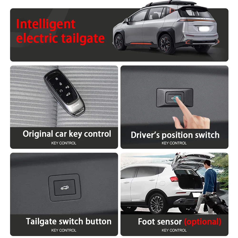 ZJCGO Auto Trunk intelligent Electric Tail Gate Lift Automatic Tailgate for Geely Boyue Atlas Emgrand X7 Sport Azkarra 2016~2024