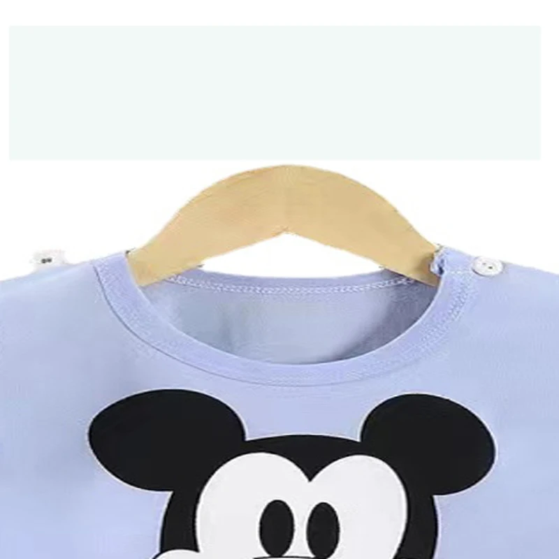 Mickey Mouse Printed Short Sets Child O-neck  Baby Boys Casual Fashion Cartoon Tracksuits Ropa De Niñas 2 A 8 Años Kids Clothes