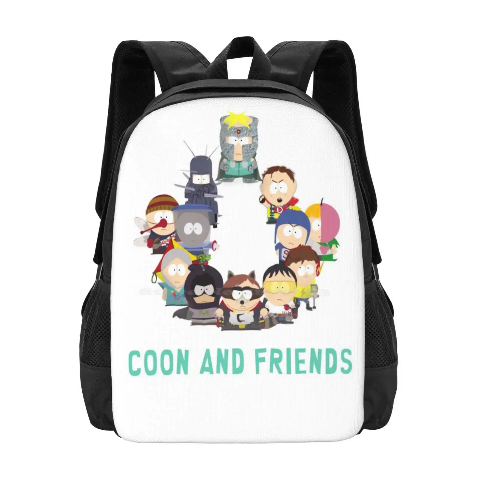 Coon And Friends School Bags Travel Laptop Backpack Mysterion Coon And Friends Super Hero Professor Chaos Humor Funny Superhero