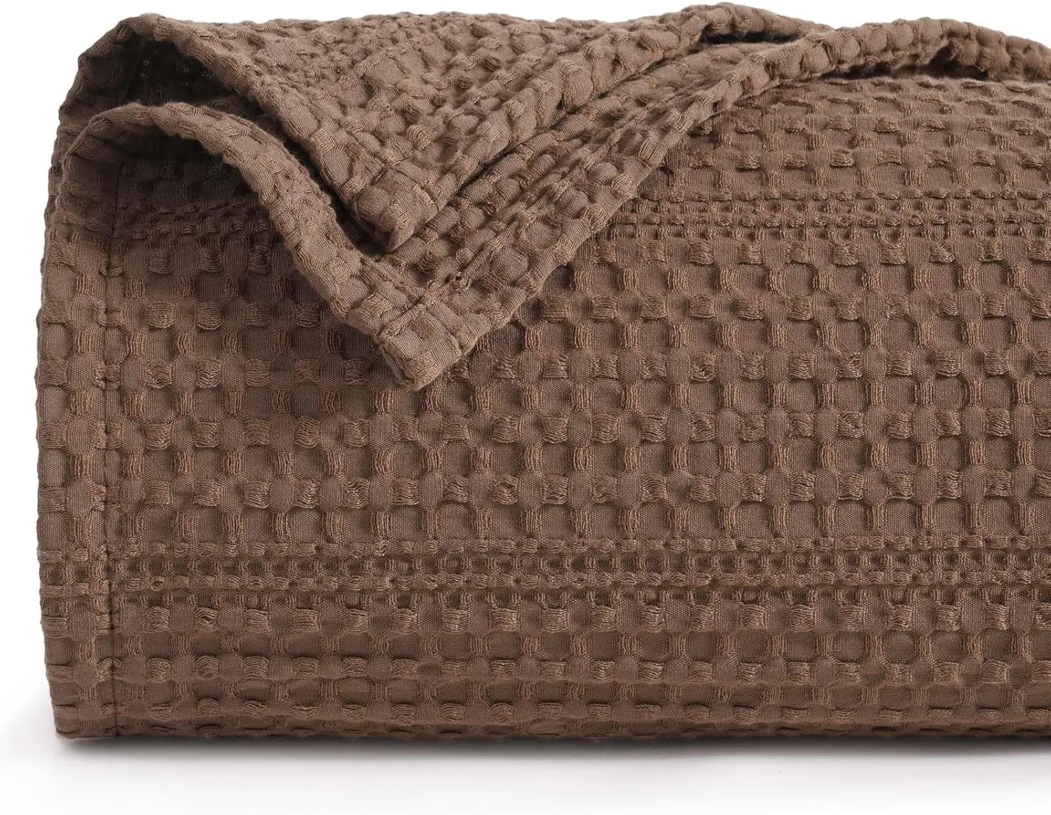 

Lightweight Waffle Weave Blanket King Size 104""X 90"", Soft Woven Summer Blanket For Hot Sleepers - Aesthetic Home Decor For