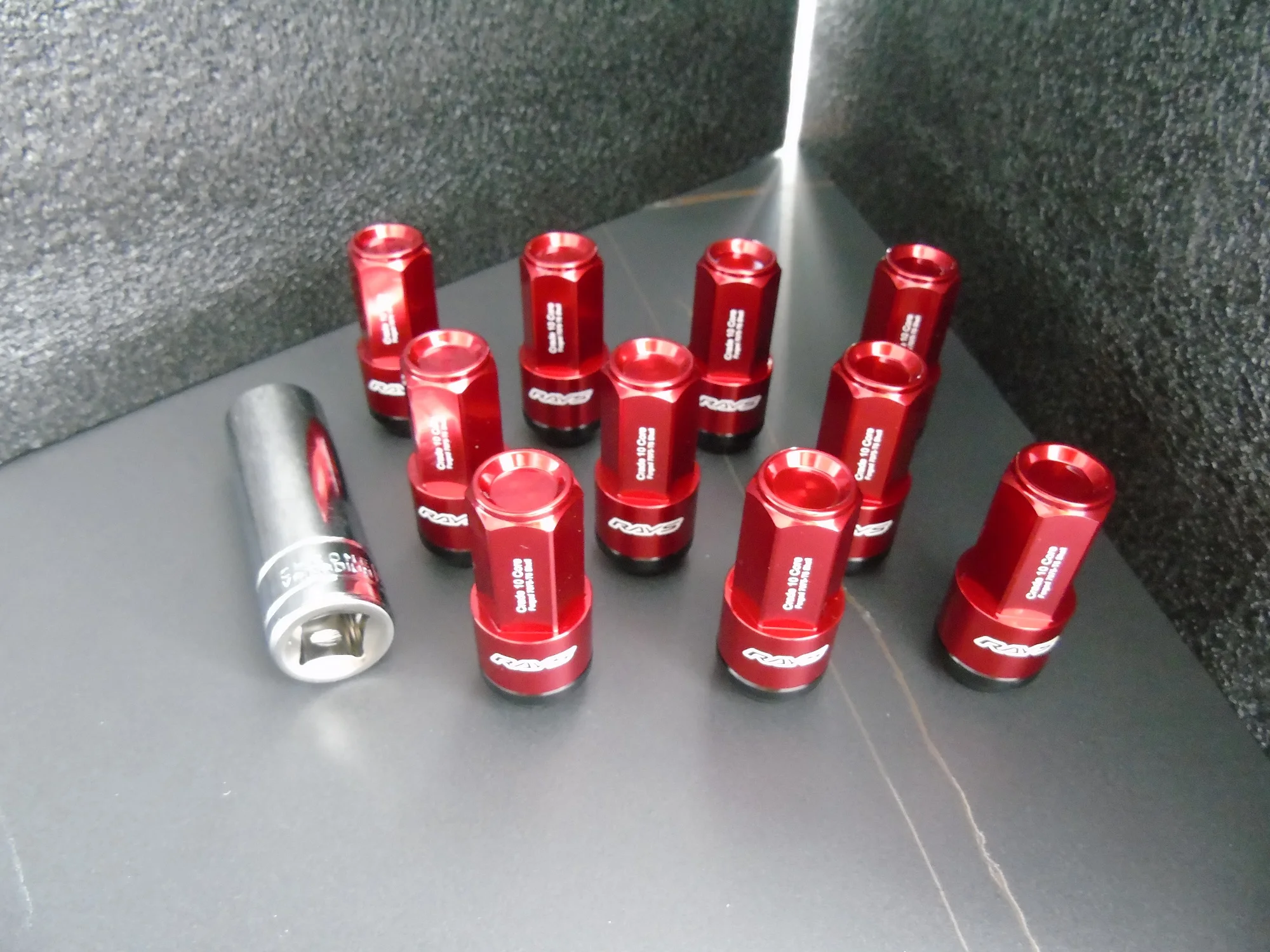 19HEX Rays Two-In-One Side Lock Nut Wheel Nut Lug Nut Length 58mm M12x1.5 M12x1.25 14x1.5 With Alloy Aluminum+Iron