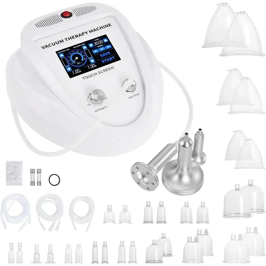 

Vacuum Therapy Cupping Machine with 30 Cups and 3 Gua Sha Pumps for Body Back Face Massage Care Machine Upgrade Touch Screen Ma