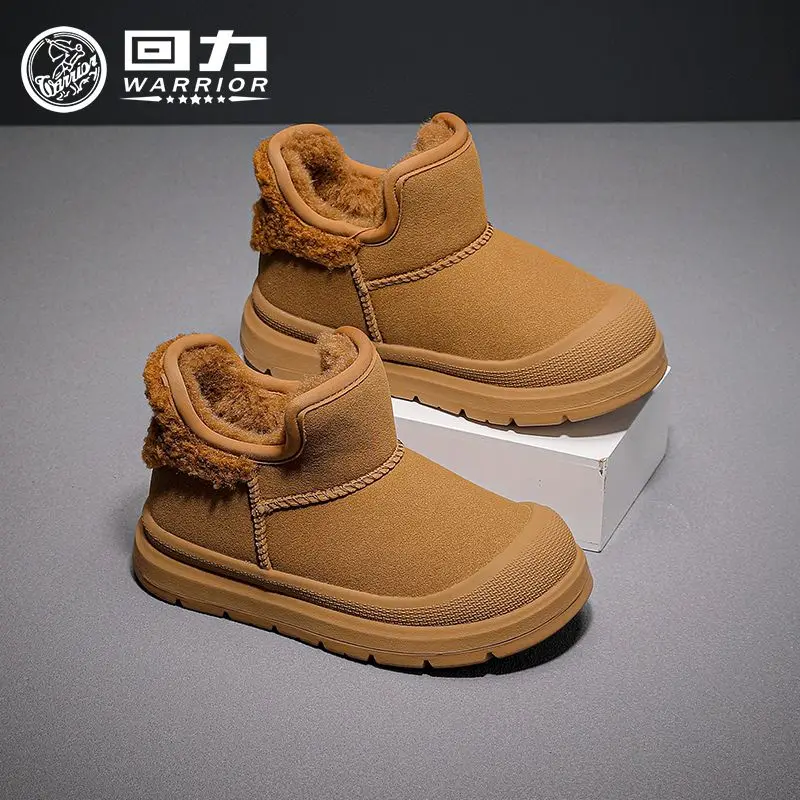 

Детские ботинки Warrior для девочек, зима 2024, детская плюшевая повседневная обувь, теплые зимние ботинки для мальчиков, зимняя обувь