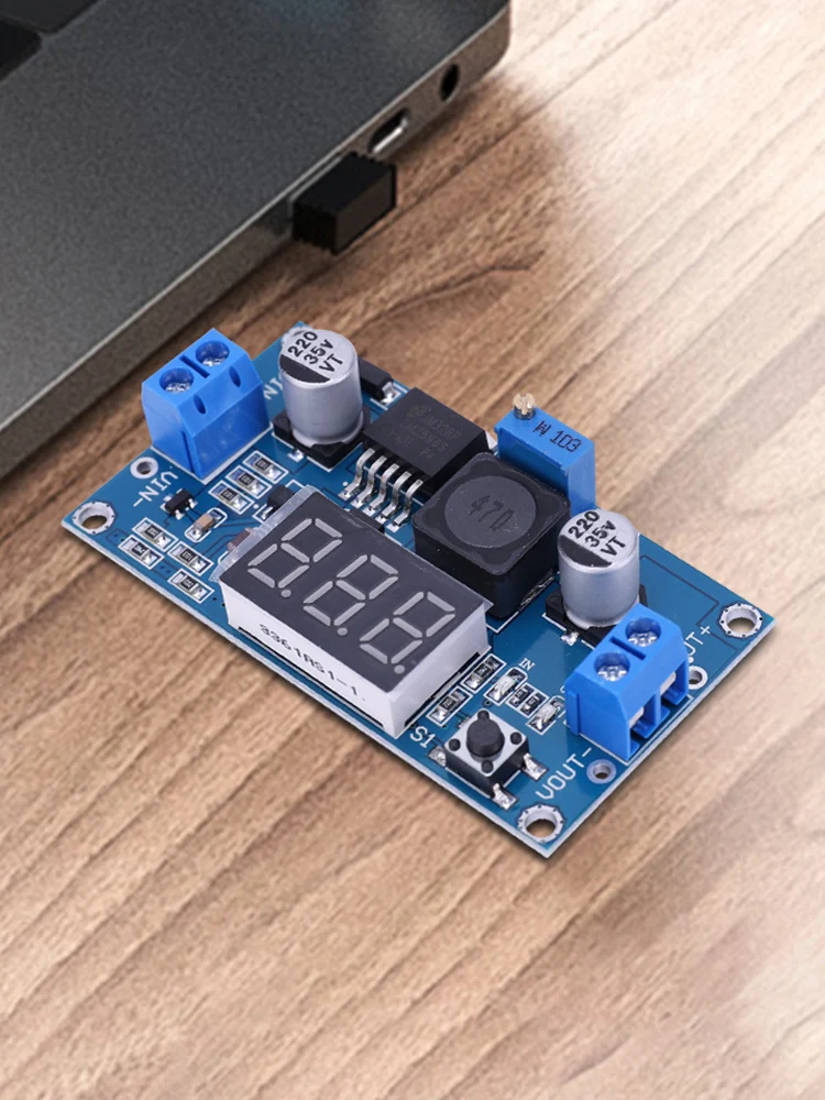 LM2596 可変電圧レギュレータ、ディスプレイ付き電源モジュール、入力 25V-40V、出力 1.25V-37V、高効率電圧変換トランス