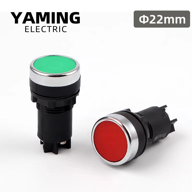 10pcs 22mm Momentary Electrical Push Button Switch Green/Red 1NO 1NC 3 Pins Screws Terminals LA39J-11B