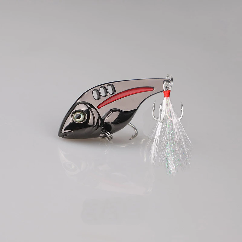 4pcs 10g 15g 20g Metal VIB Cicada Lures Vivid Vibrations Spoon Lures Winter Sequins Fishing Bait Bass Artificial Hard Baits