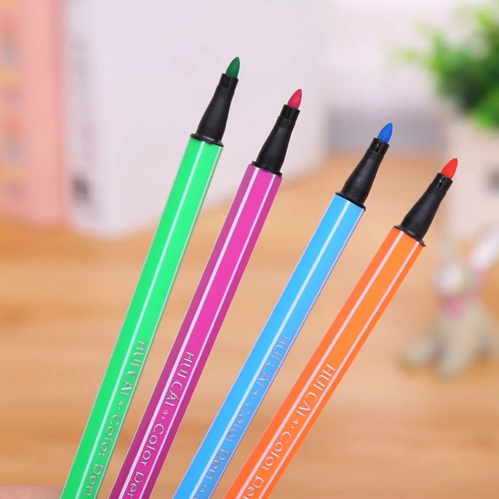 12pcs Water Color Pencil Non-toxic Washable Watercolor Pen Student Stationery Painting Pen Markers for Kids Drawing Art Supplies