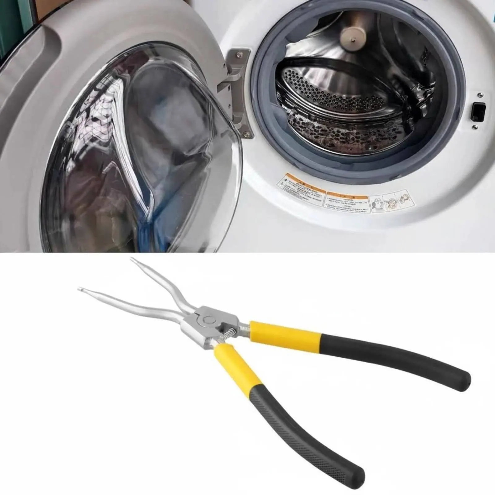 Washing Machine Coil Removal Tool Extended Head Long Nose Circlip Pliers for Appliance Repair Technicians, Workshop