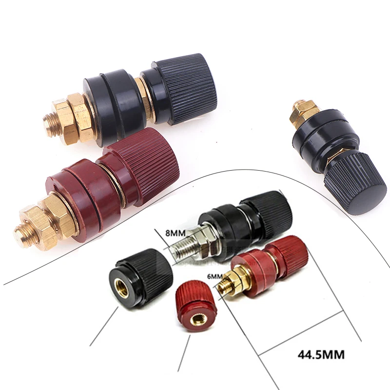 Brass Stud Premium Remote Battery Power Junction Post Connectors 6mm 8mm Replacement Terminals Kit Auto Accessories