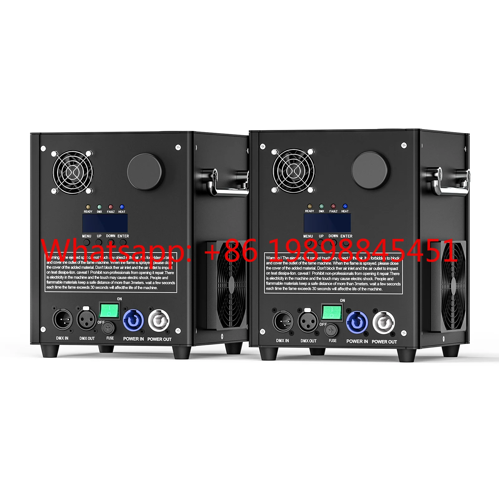 U`King 2Pcs 700W LED Cold Spark Machine With Flight Case DMX Stage Wedding Sparkler Effect Machine