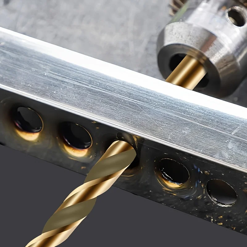 25-teiliges M35 Kobalt-Bohrerset 1mm-13mm, 135-Grad-Spitze Spiralbohrer mit Metallbox für Stahl- und Haushaltsbohrungen – Detail 4