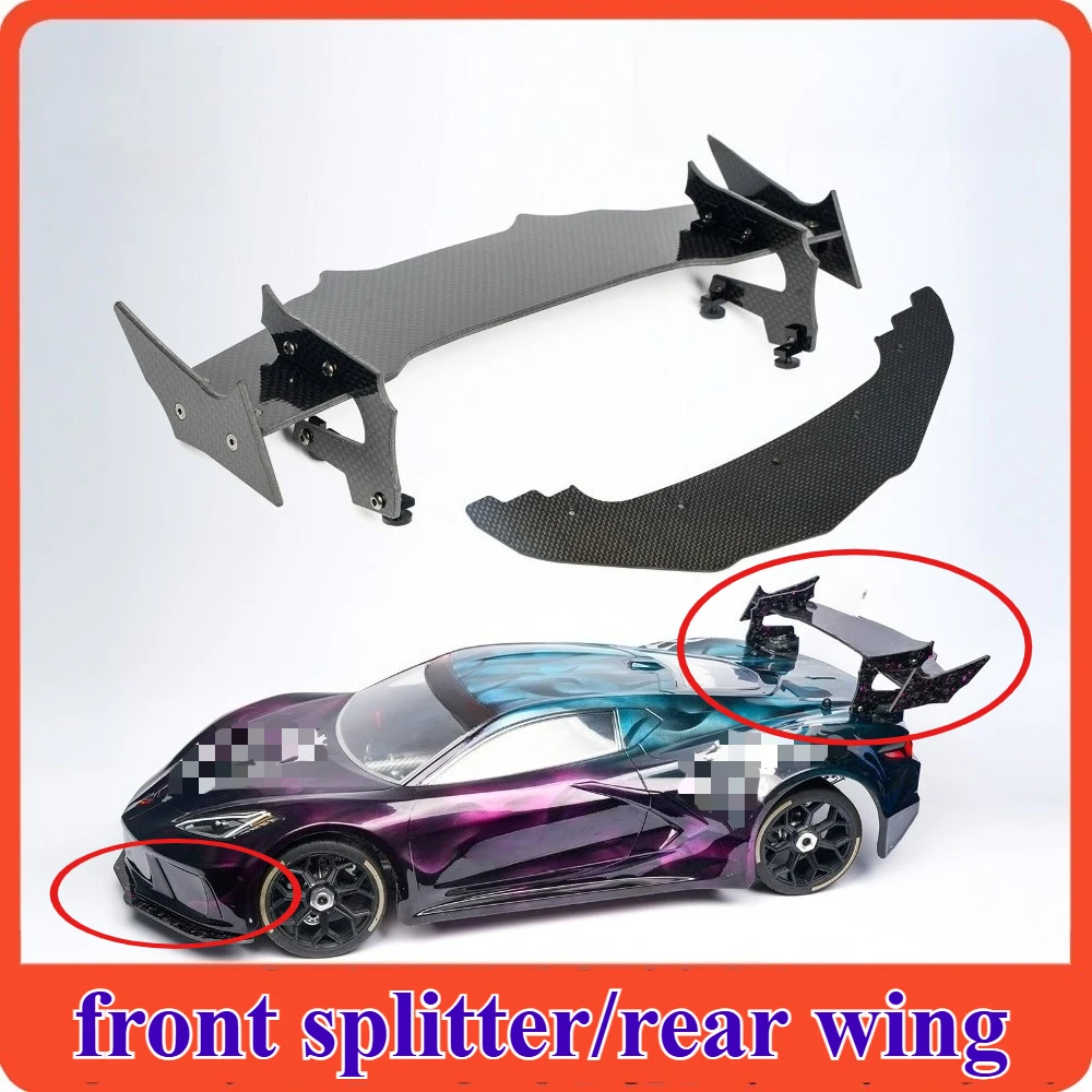 RC Car Parts Aero Mod Kit Front Splitter Rear Tail Wing customizable size For ARRMA 1/7 Felony 6S BLX Racing Accessories