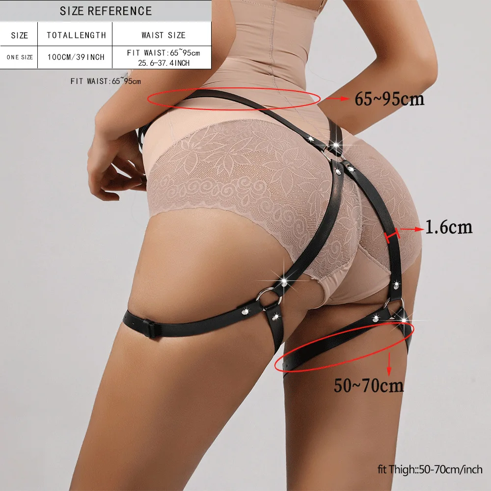 مثير الفردية الجلود الورك ضبط النفس حزام ملابس نسائية عصرية الورك عبودية حزام قطعة واحدة