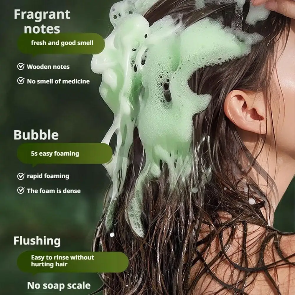 Champú de hierba Usman de hoja de ciprés, jabón para picazón, Control de aceite limpio, cuidado del cabello, planta pura, jabón calmante para el folículo del cabello, 3 uds.