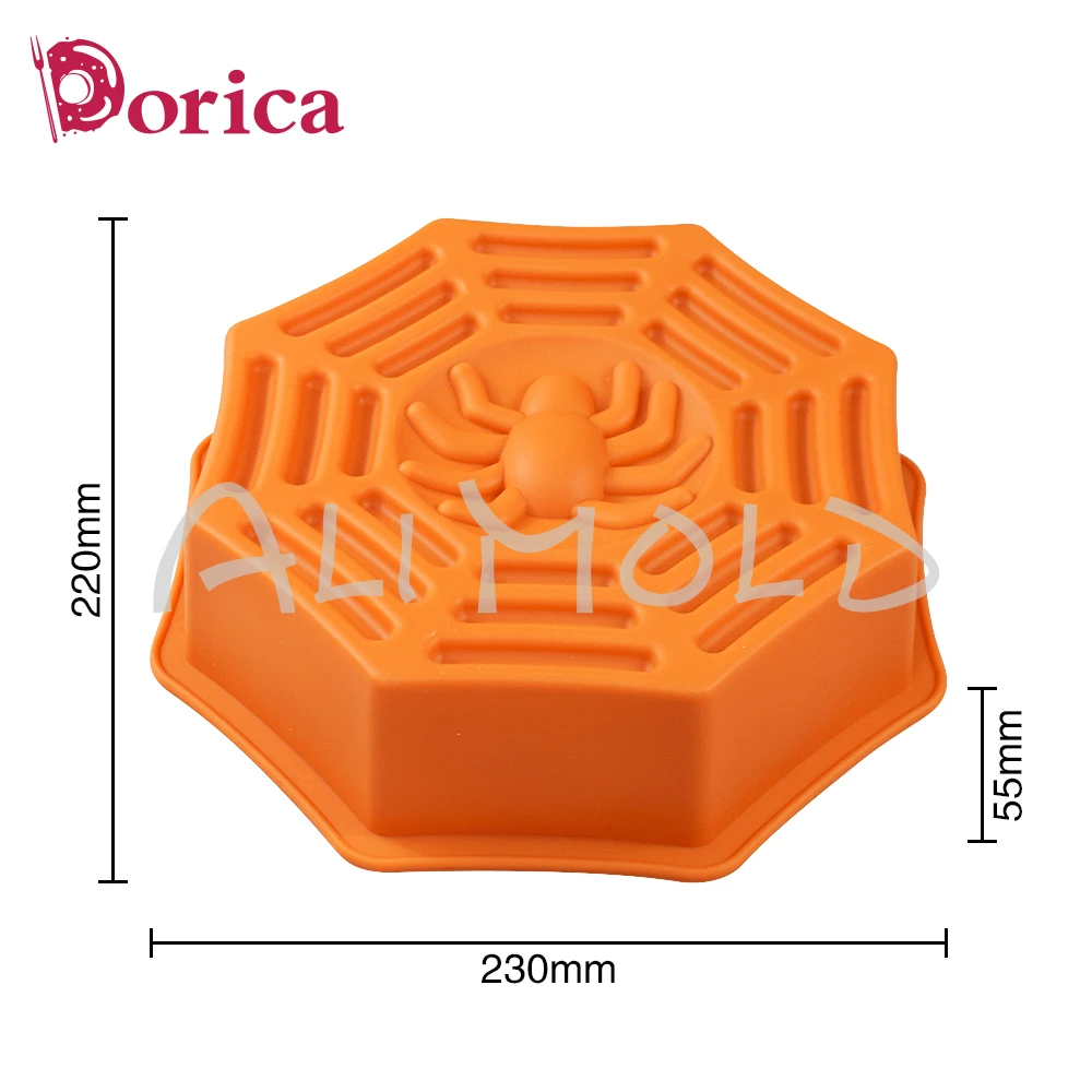 Halloween Spider Web Design Silicone Baking Mold DIY Chocolate Mousse Chiffon Cake Mould Cake Decorating Tools Kitchen Bakeware