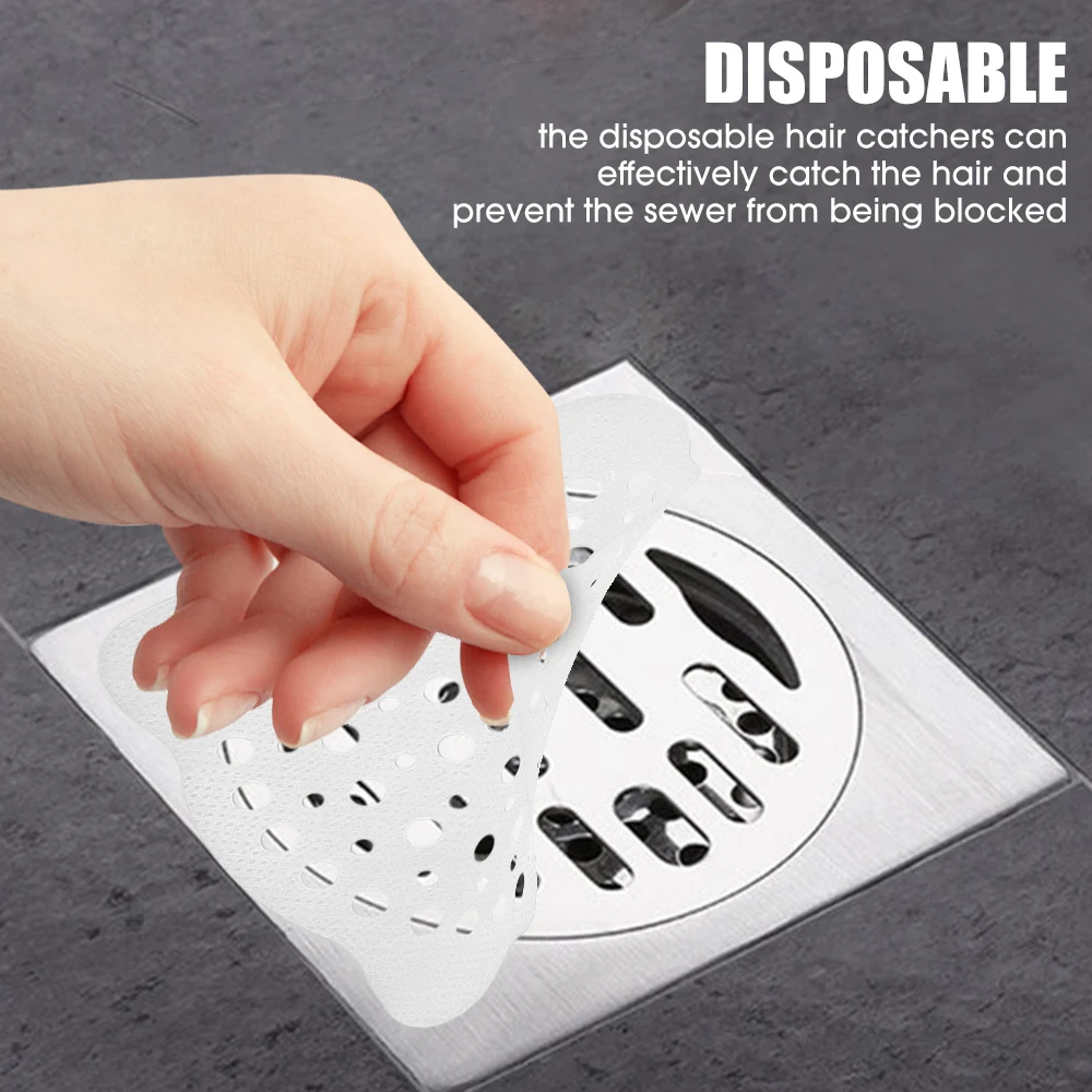 Disposable Floor Drain Stickers Anti-blocking Filter Floor Drain Mesh Sticker Hair Catcher Stopper Shower Drain Filter Mesh