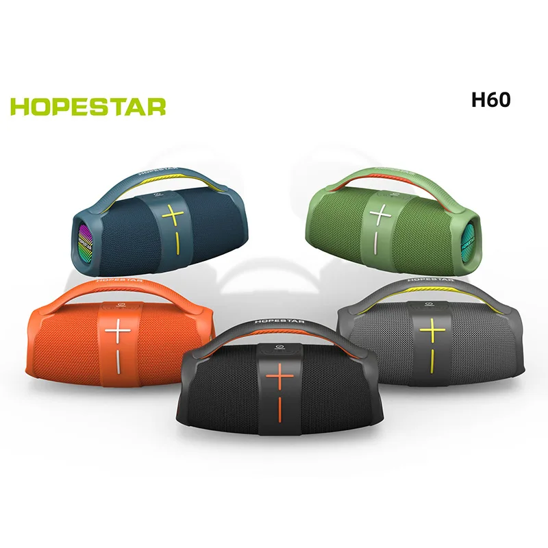 Imagem -06 - Hopestar-subwoofer Portátil Bluetooth Boombox de Alta Potência Leitor Mp3 Coluna Poderosa Caixa de Som Centro de Áudio H60 40w