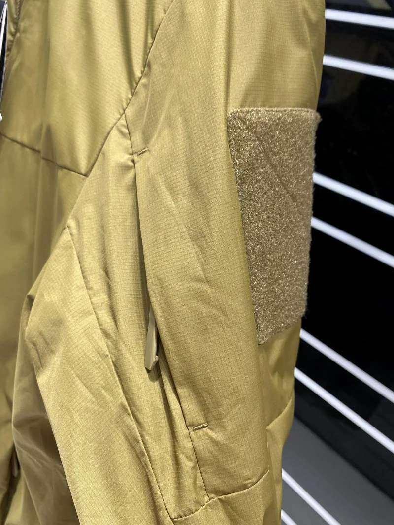 Jaket Pria Katun Ringan Bernapas, Fungsional untuk Luar Ruangan, Tahan Angin, Tahan Air, Menjaga Kehangatan, Mantel Musim Gugur Musim Dingin