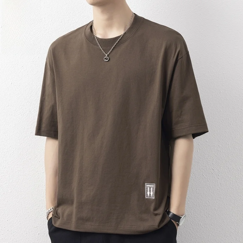 

Men's ort Sve T-irt Casual round Ne Loose Fit Summer Lightweight Cotton Polyester Blend Anti-Wrinkle Treaent