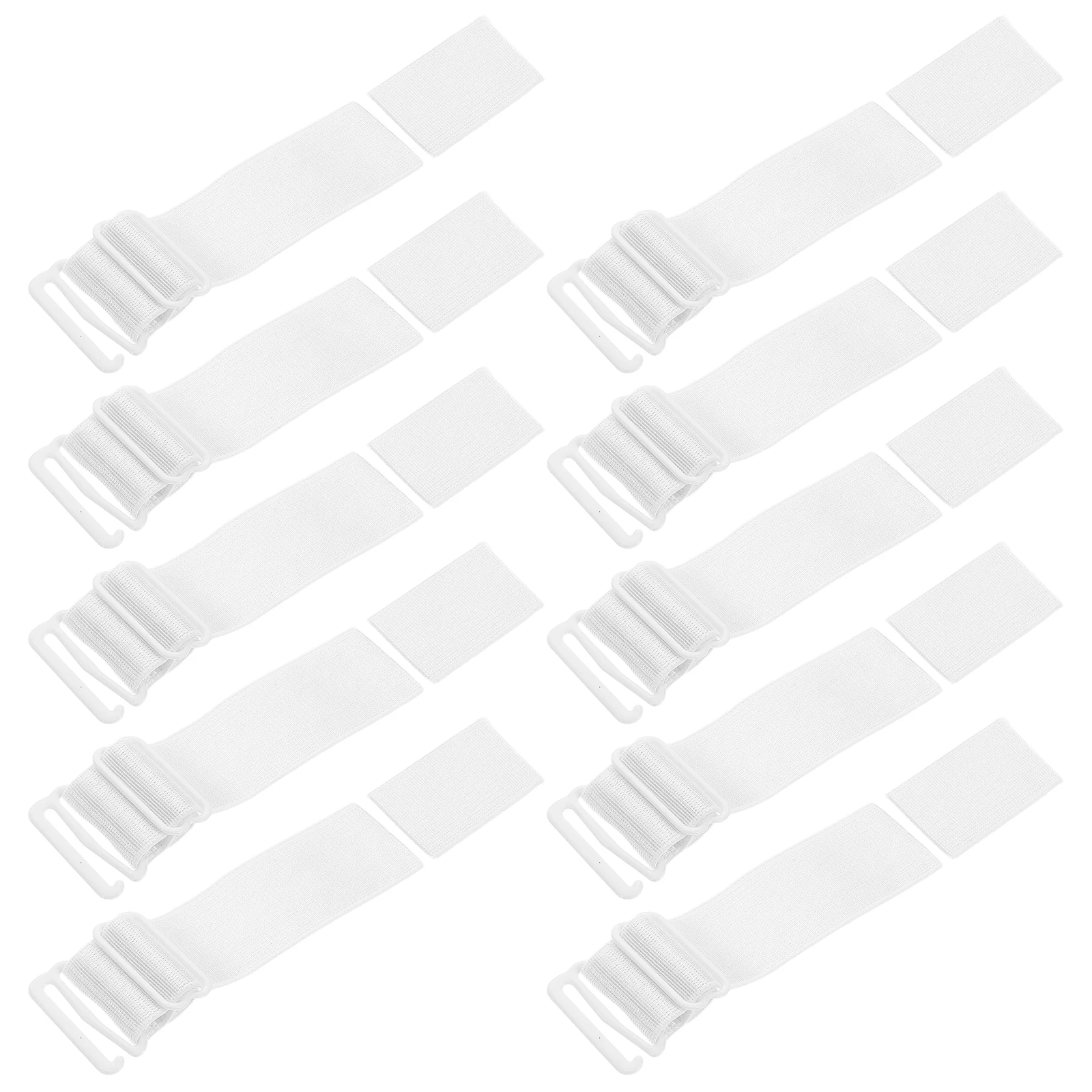 

10pcs Golf Visor Strap Replacement Elastic Extender Adjustable Fit White Buckle Lightweight Outdoor Accessory For Sun