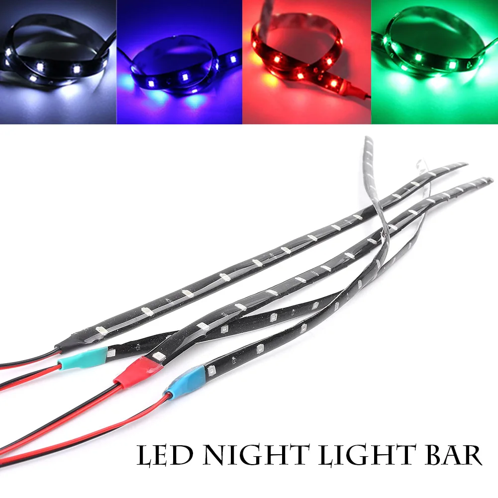 15 LED SMD 3528 Green/Blue/Red/White Lighting Flexible Waterproof Light Strips for Trucks Motorcycle Grill Decoration