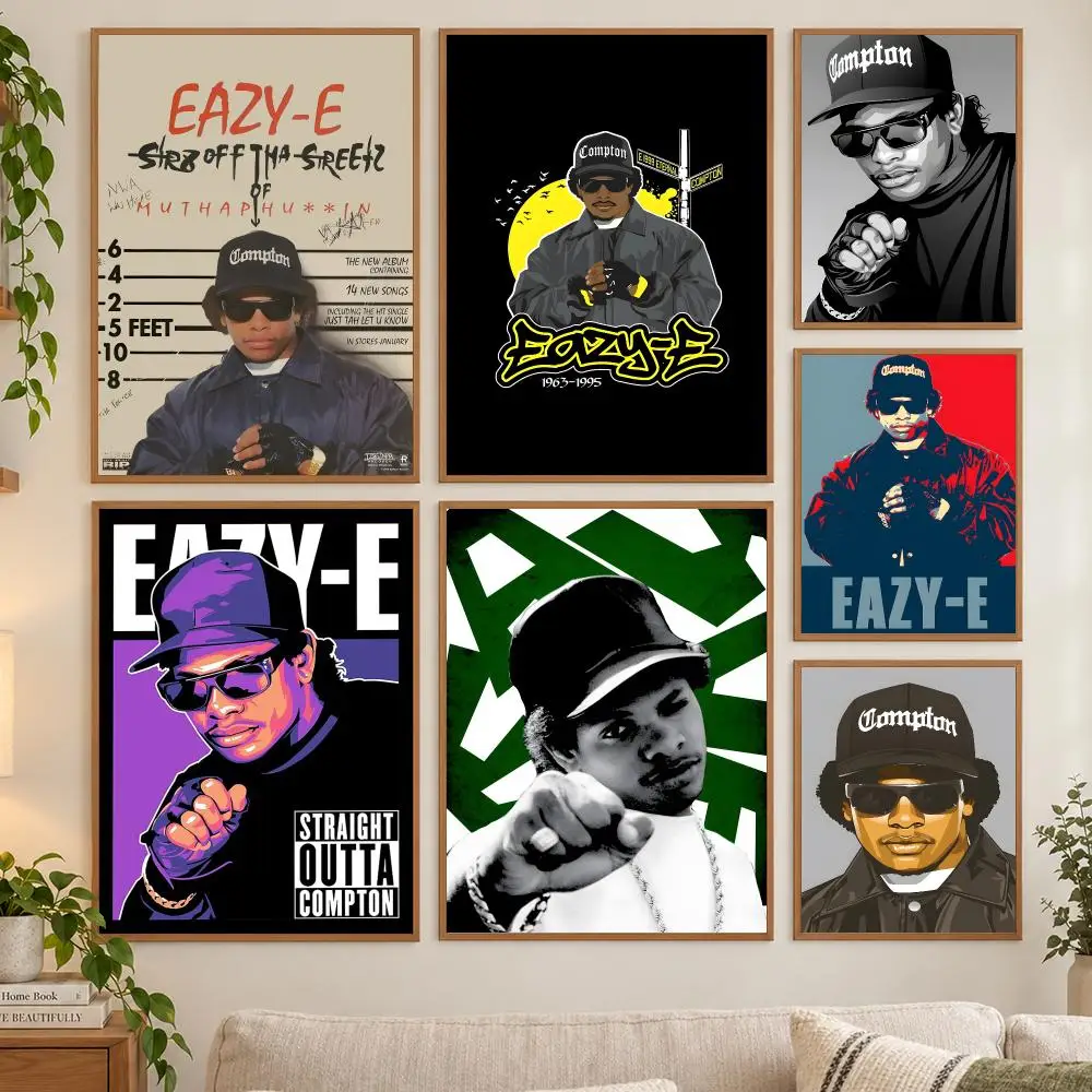 (Eazy-E)Gangsta Rap Rapper Eazy-E Poster HD art sticky wall waterproof home living room bedroom bar aesthetic decoration