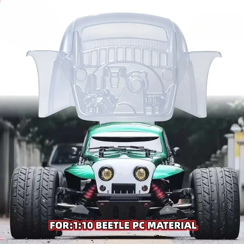1/8 1/10 Vintage Beetle PC Body Shell Universal RC Car Body Cover For 313-360mm Wheelbase Crawler Short Course Truck 3