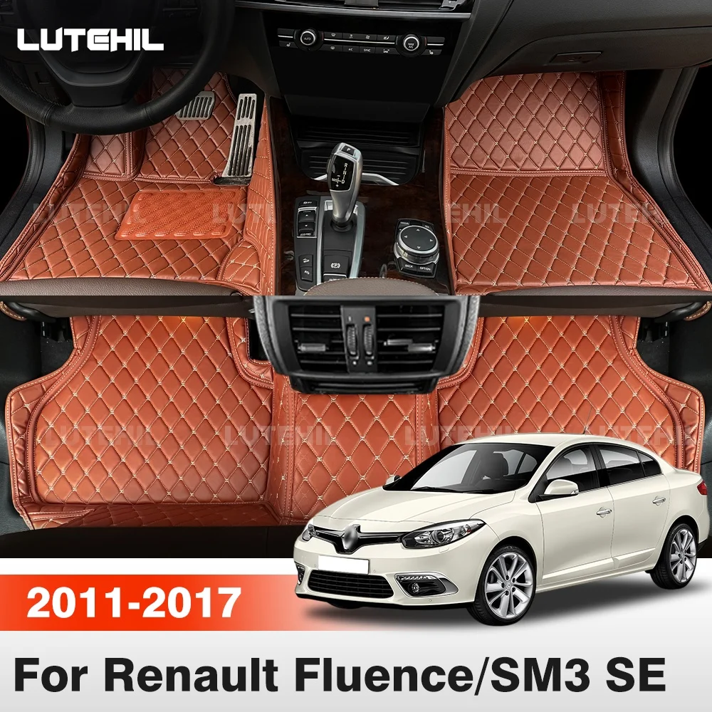 For Renault Fluence/SM3 SE 2011-2017 Car Floor Mats All Weather Carpet Cover Floor Liners Interior Protector Accessories