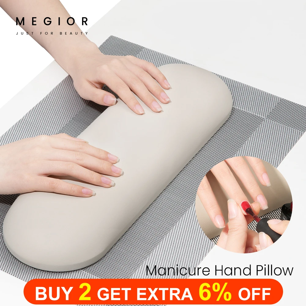 

MEGIOR 4Colors PU Soft Hand Palm Rest Manicure Table PVC Hand Pillow Cushion Arm Rest Manicure Pillow Salon Tools