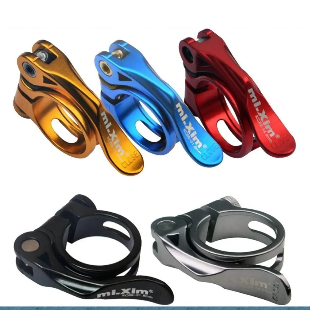 31.8mm / 34.9mm Bicycle Seatpost Clamps Quick Release Aluminum Alloy Seat Post Clamp Fixed Gear Multi-Color