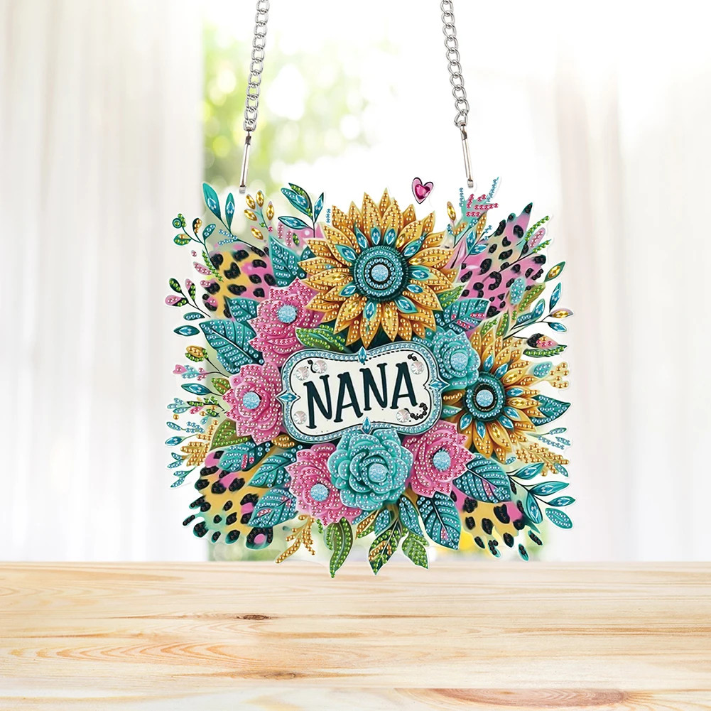 الزهور 2D شقة DIY الماس اللوحة مجموعة الماس الفن قلادة ديكور جدران المنزل