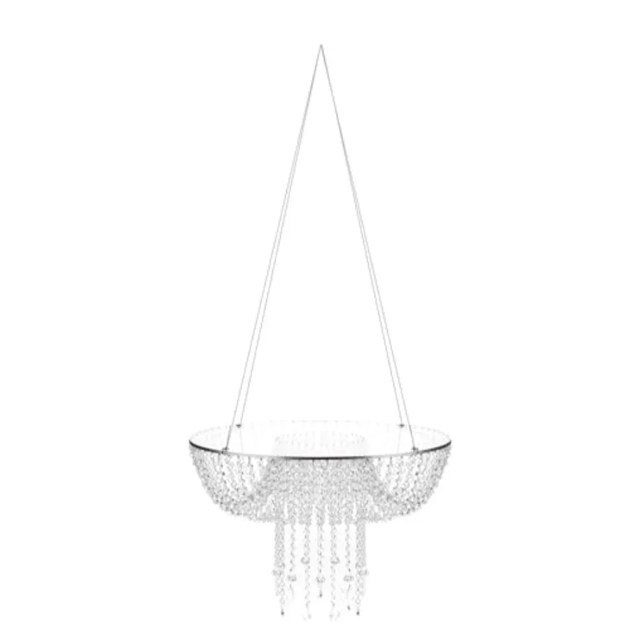 

60 см акриловая подставка для торта, потрясающая сверкающая подставка для люстры, подвесной торт