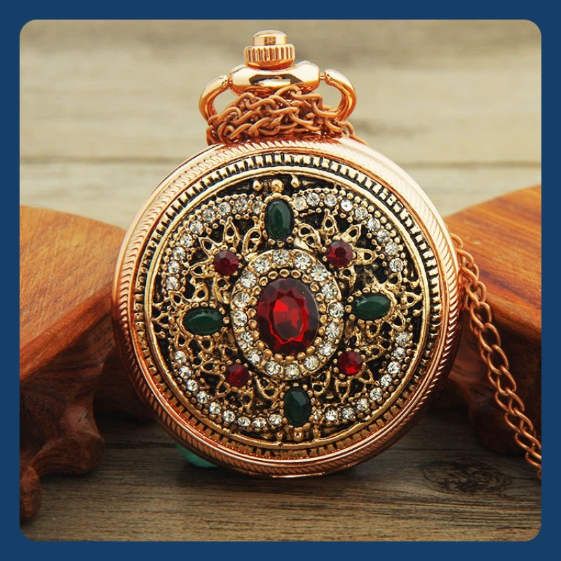 

Модные винтажные карманные часы, мужские и женские клапаны, бриллиантовые подвески, кварцевые карманные часы, детские праздничные подарки