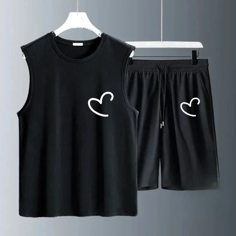 

Men's Tank Top Sets 2026 Summer Quick drying sets for men seaside crewneck running Old money man Breathable beach oversize
