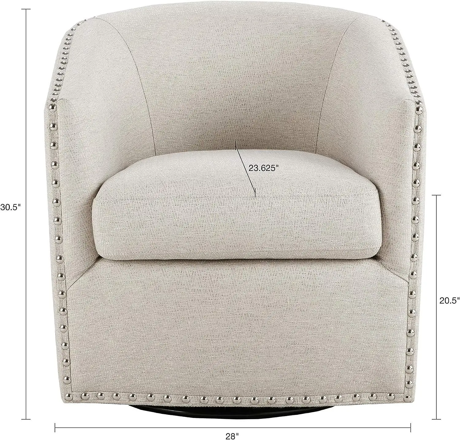 Swivel Chair Modern Classic Style High Density Seat Cushion Reading Gaming Bedroom Lounge Theater Natural Ergonomic 360 Rotation