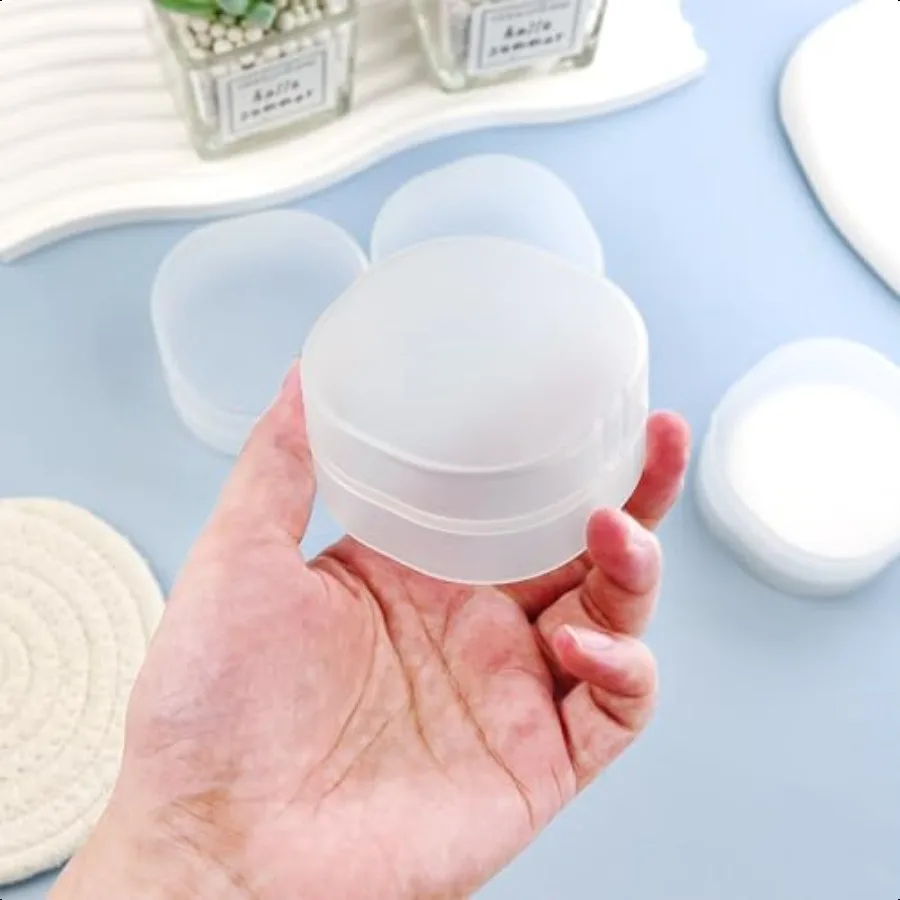 Plastic Katoen Ronde Houder Cosmetische WattenschijfjeHouder Meerdere Kleuren Draagbaar Reizen en Verzegeld Geschikt voor Make-up Remover Bal