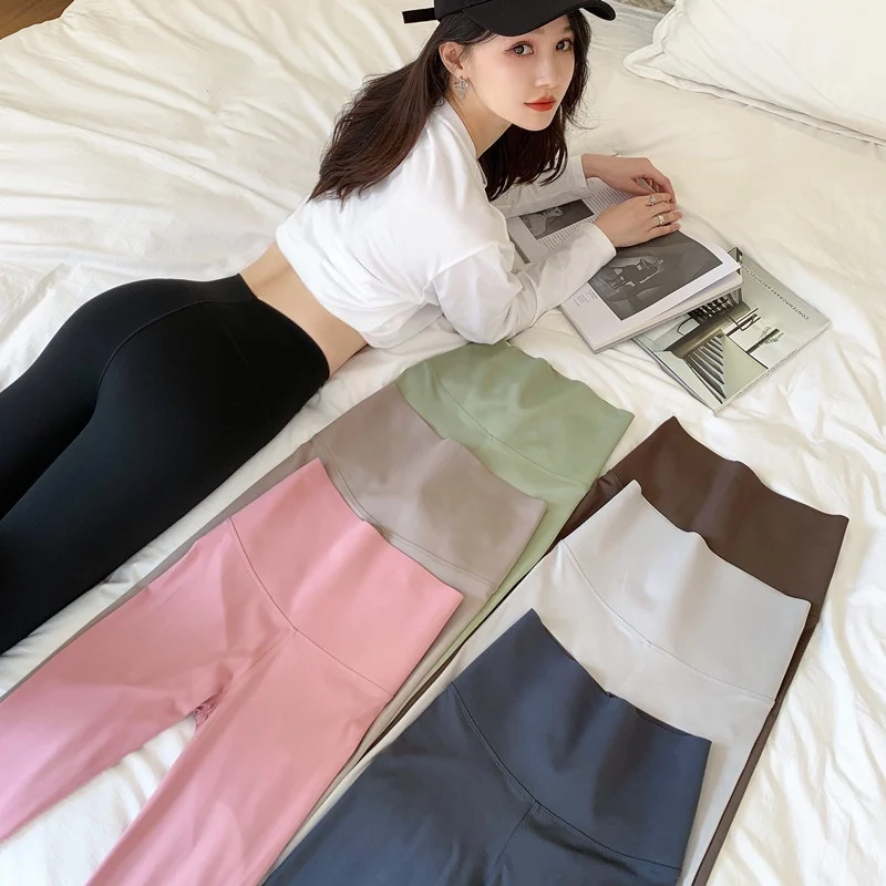 

Женские утягивающие леггинсы для йоги с высокой талией на флисовой подкладке, весна-осень, тонкие, эластичные, с контролем живота, для спорта