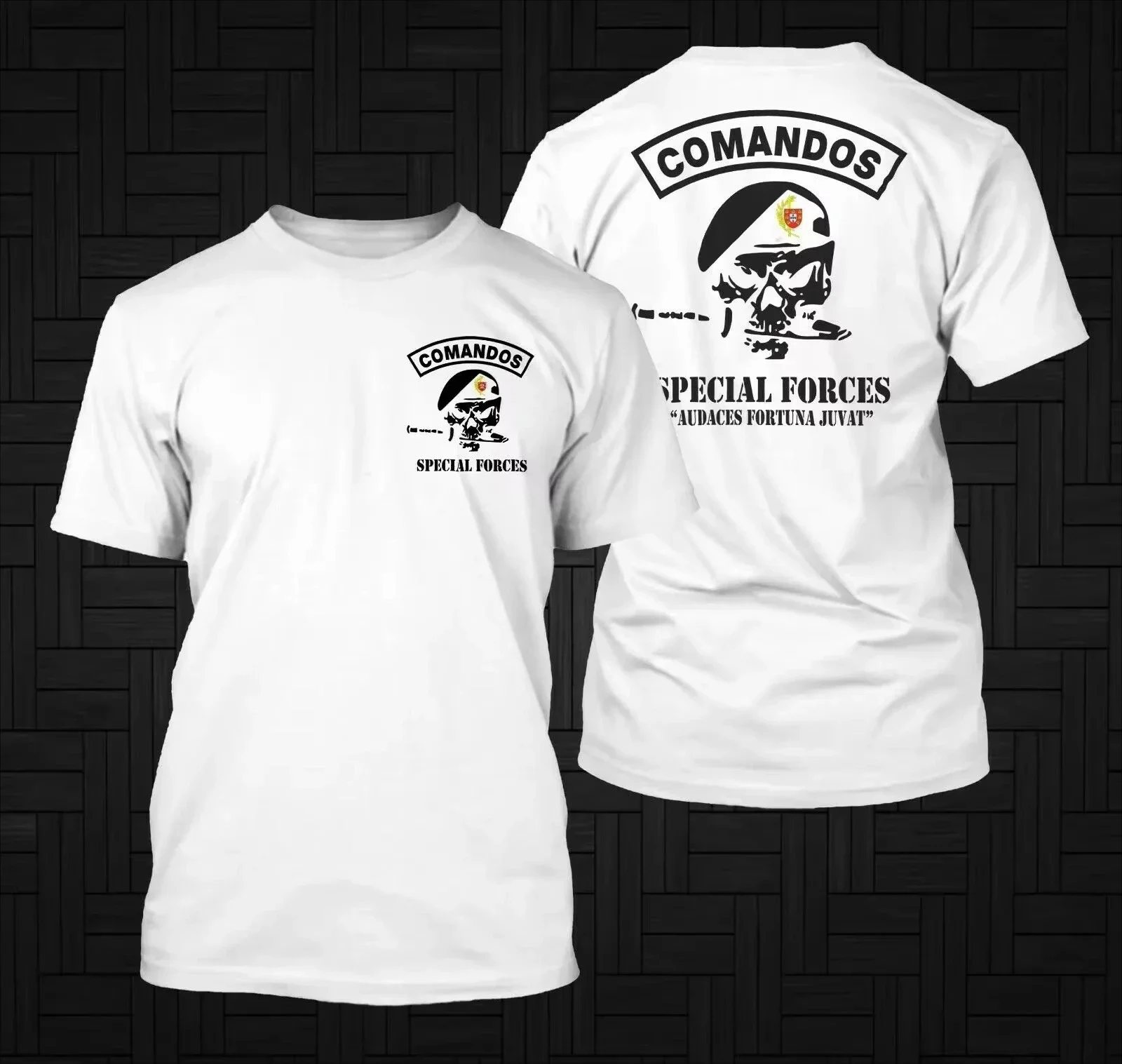 Summer Portuguese Army Special Forces Commando Comandos Portugal Military T-Shirt Short Sleeve Casual Cotton O-Neck Men Print