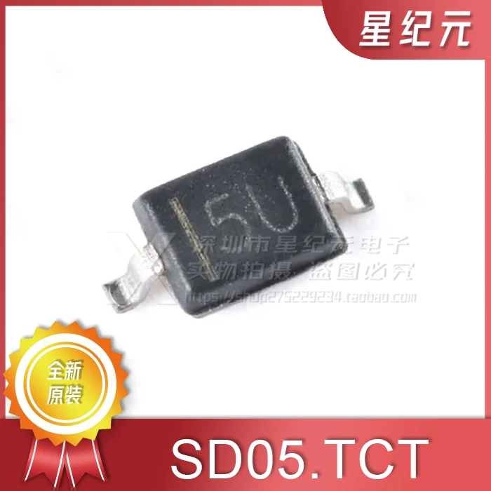 

[IN STOCK]1 Piece Original Genuine SMD SD05.TCT SOD-323 5V TVS Transient Suppression Diode Chip
