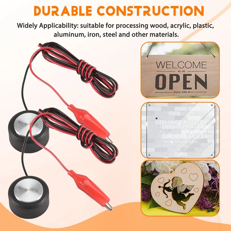 A74I-2Pcs CNC Z Axis Router Mill Zero Check Touch Plate Setting Probe Setting Probe Milling 35Mm CNC Engraving Machine Tools